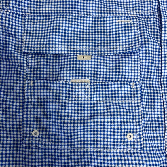 HABIT Fishing Shirt Men's Size L 40+Solar Factor Button Down Vented Blue Plaid - Picture 3 of 10
